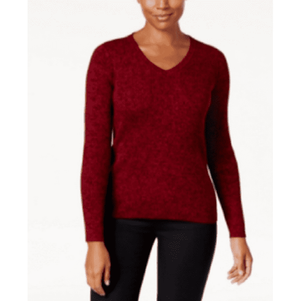 Karen Scott Cotton Zip-Shoulder Sweater 